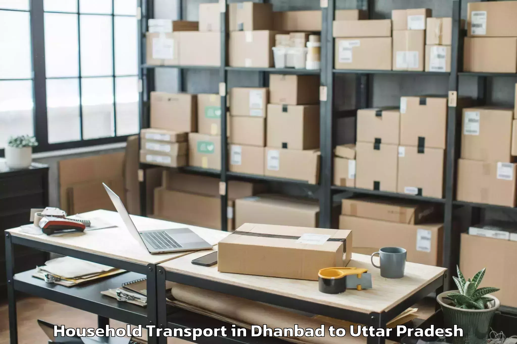 Top Dhanbad to Garhi Pukhta Household Transport Available